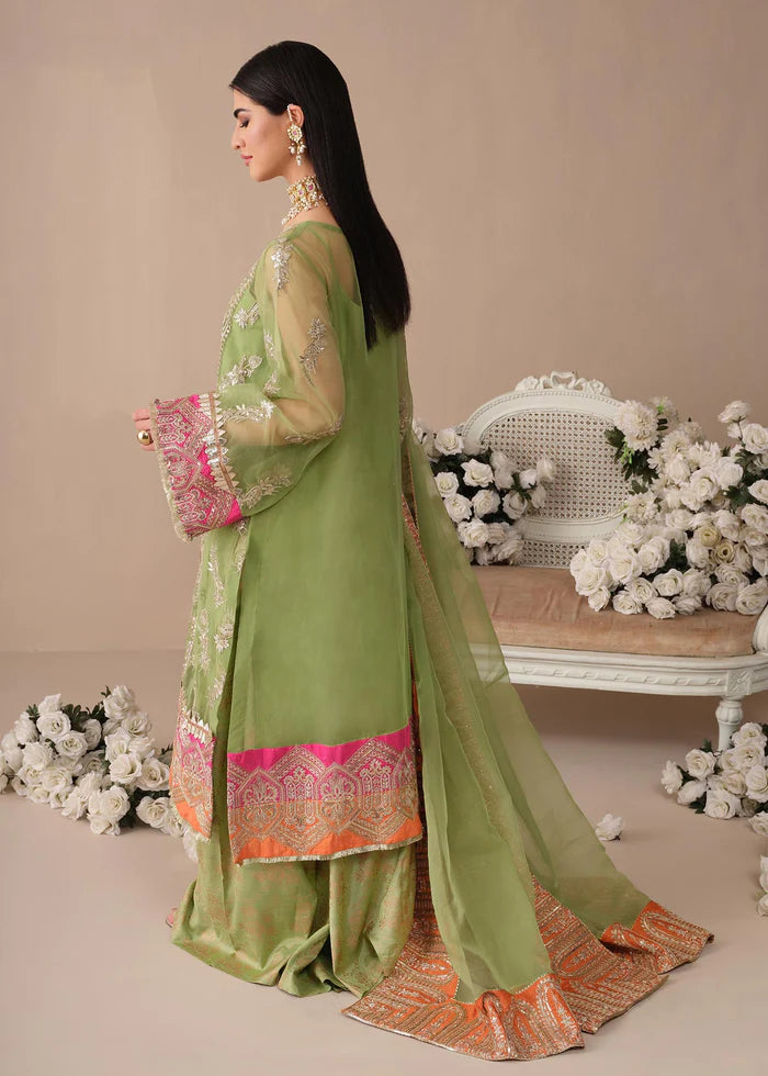 Freesia Premium Noor Jahan Luxury Formals Organza Suit FFD-0091 PISTA