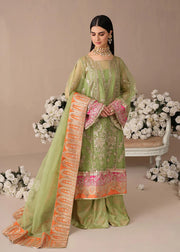Freesia Premium Noor Jahan Luxury Formals Organza Suit FFD-0091 PISTA