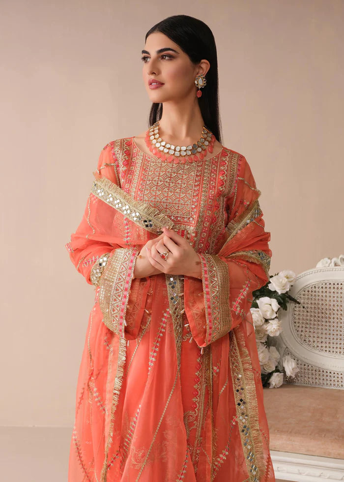 Freesia Premium Noor Jahan Luxury Formals Organza 3Pc Suit FFD-0094 ASHNA