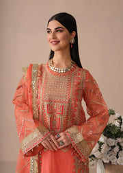 Freesia Premium Noor Jahan Luxury Formals Organza 3Pc Suit FFD-0094 ASHNA