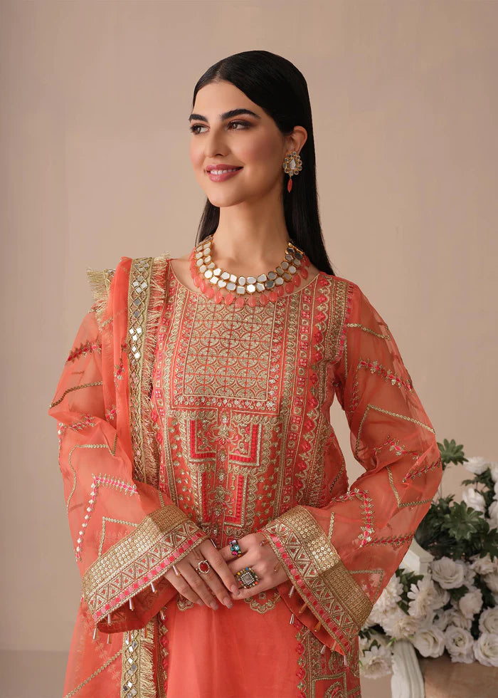 Freesia Premium Noor Jahan Luxury Formals Organza 3Pc Suit FFD-0094 ASHNA