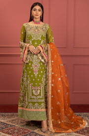 Freesia Premium Mohagney Luxury Chiffon Unstitched Formal Dress - Irum