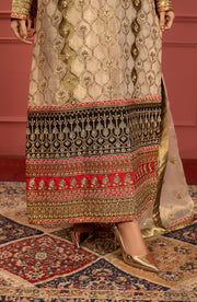 Freesia Premium Mohagney Luxury Masoori Unstitched Formal Dress - Farnaaz