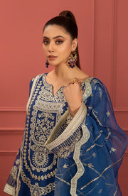 Freesia Premium Mohagney Luxury Chiffon Unstitched Formal Dress - Naazli