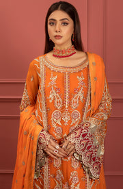 Freesia Premium Mohagney Luxury Chiffon Unstitched Formal Dress - Gulistan