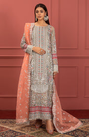 Freesia Premium Mohagney Luxury Chiffon Unstitched Formal Dress - Aveena