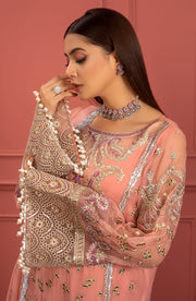 Freesia Premium Mohagney Luxury Chiffon Unstitched Formal Dress - Armeena