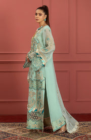 Freesia Premium Mohagney Luxury Chiffon Unstitched Formal Dress - Zarie