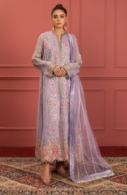 Freesia Premium Mohagney Luxury Chiffon Unstitched Formal Dress - Misha