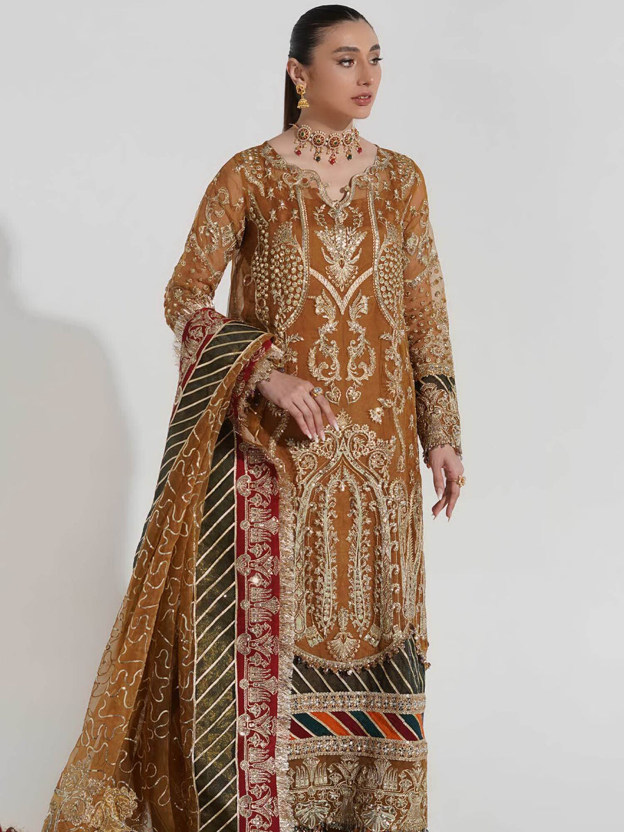 Maryum N Maria Sang e Paras Unstitched Embroidered Formal Suit FFD-0096
