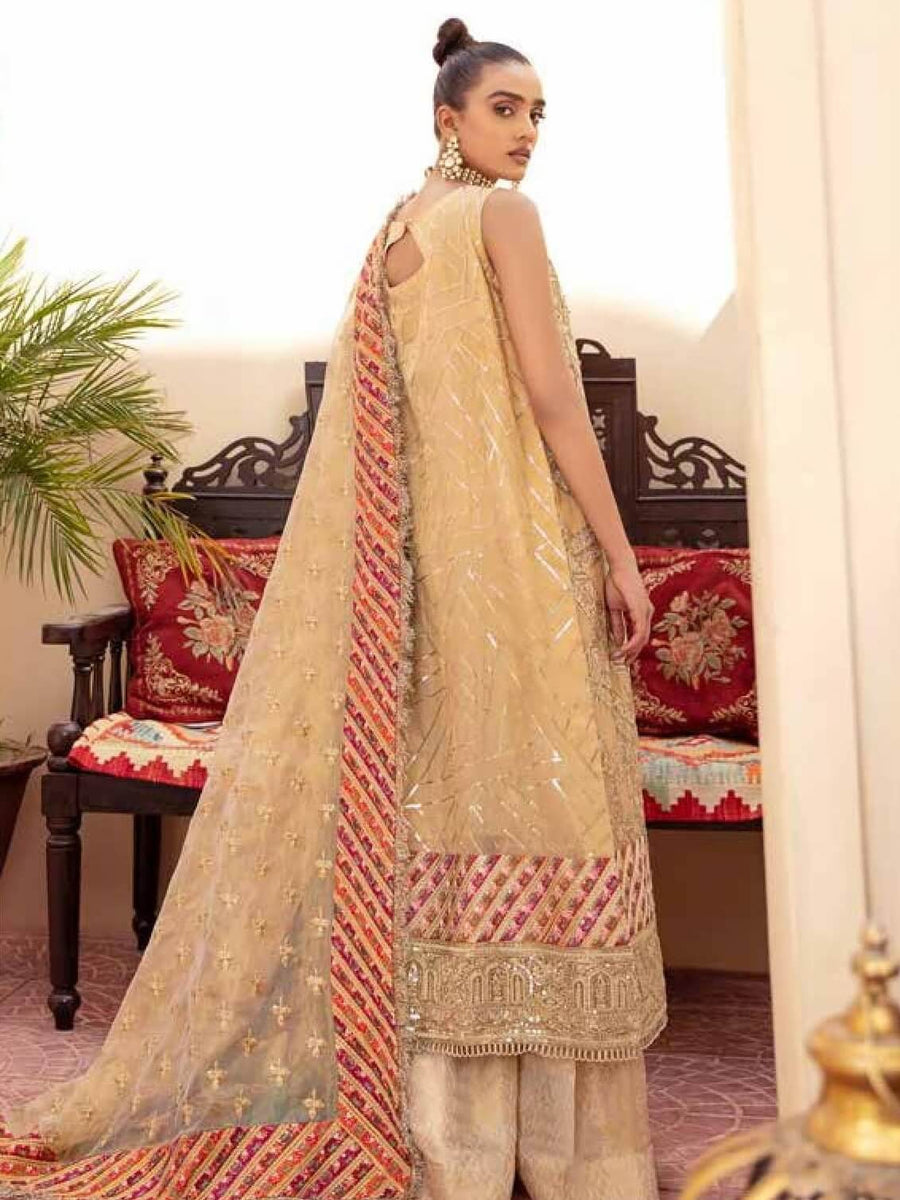 Maryum N Maria Freesia Wedding Chiffon Unstitched 3 Piece Suit FH-06 - FaisalFabrics.pk