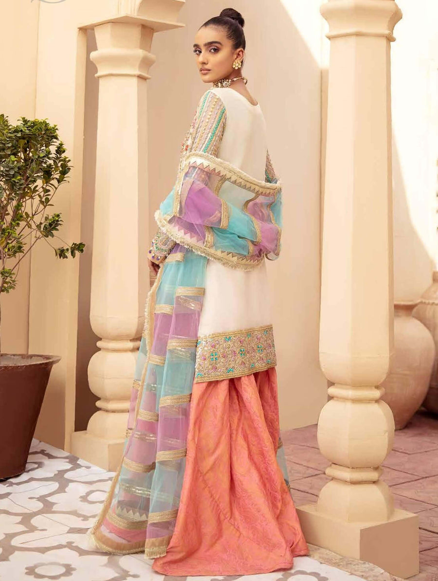 Maryum N Maria Freesia Wedding Chiffon Unstitched 3 Piece Suit FH-08 - FaisalFabrics.pk