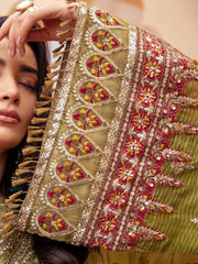 Maryum N Maria Freesia Wedding Chiffon Unstitched 3 Piece Suit FH-10 - FaisalFabrics.pk