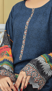 Fiza Noor Zoya Printed Karandi Unstitched 3Pc Suit D-01