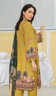 Fiza Noor Zoya Printed Karandi Unstitched 3Pc Suit D-02