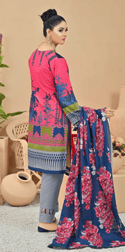 Fiza Noor Zarminay Digital Printed Khaddar Unstitched 3Pc Suit D-03