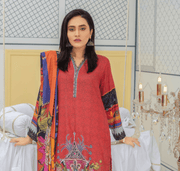 Fiza Noor Zoya Printed Karandi Unstitched 3Pc Suit D-05