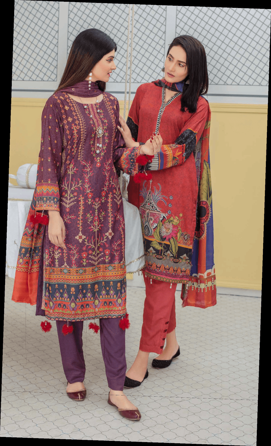 Fiza Noor Zoya Printed Karandi Unstitched 3Pc Suit D-05