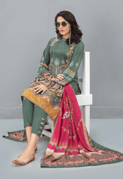 Fiza Noor Zoya Printed Karandi Unstitched 3Pc Suit D-06