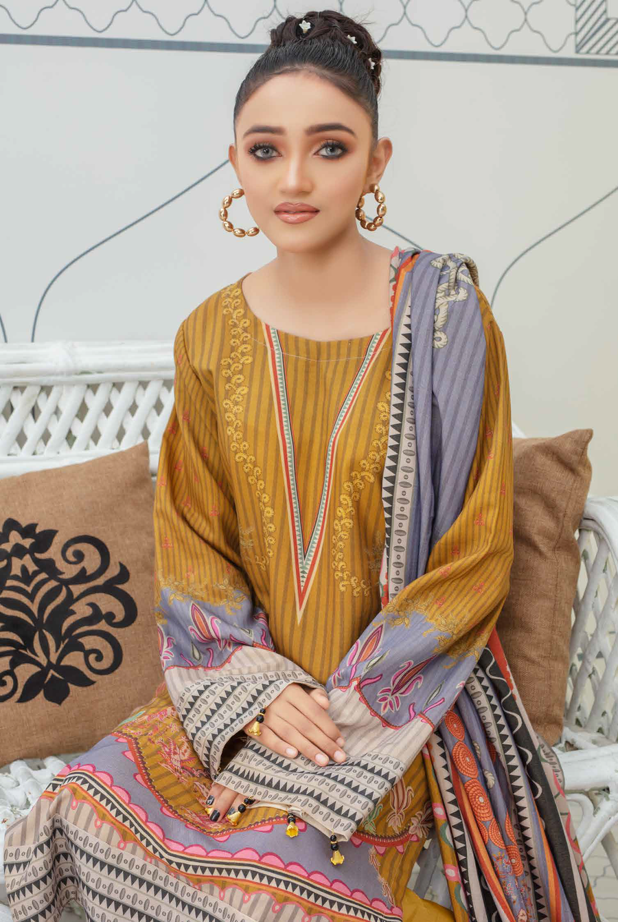 Fiza Noor Aniyah Digital Printed Shamray Unstitched 3Pc Suit D-12