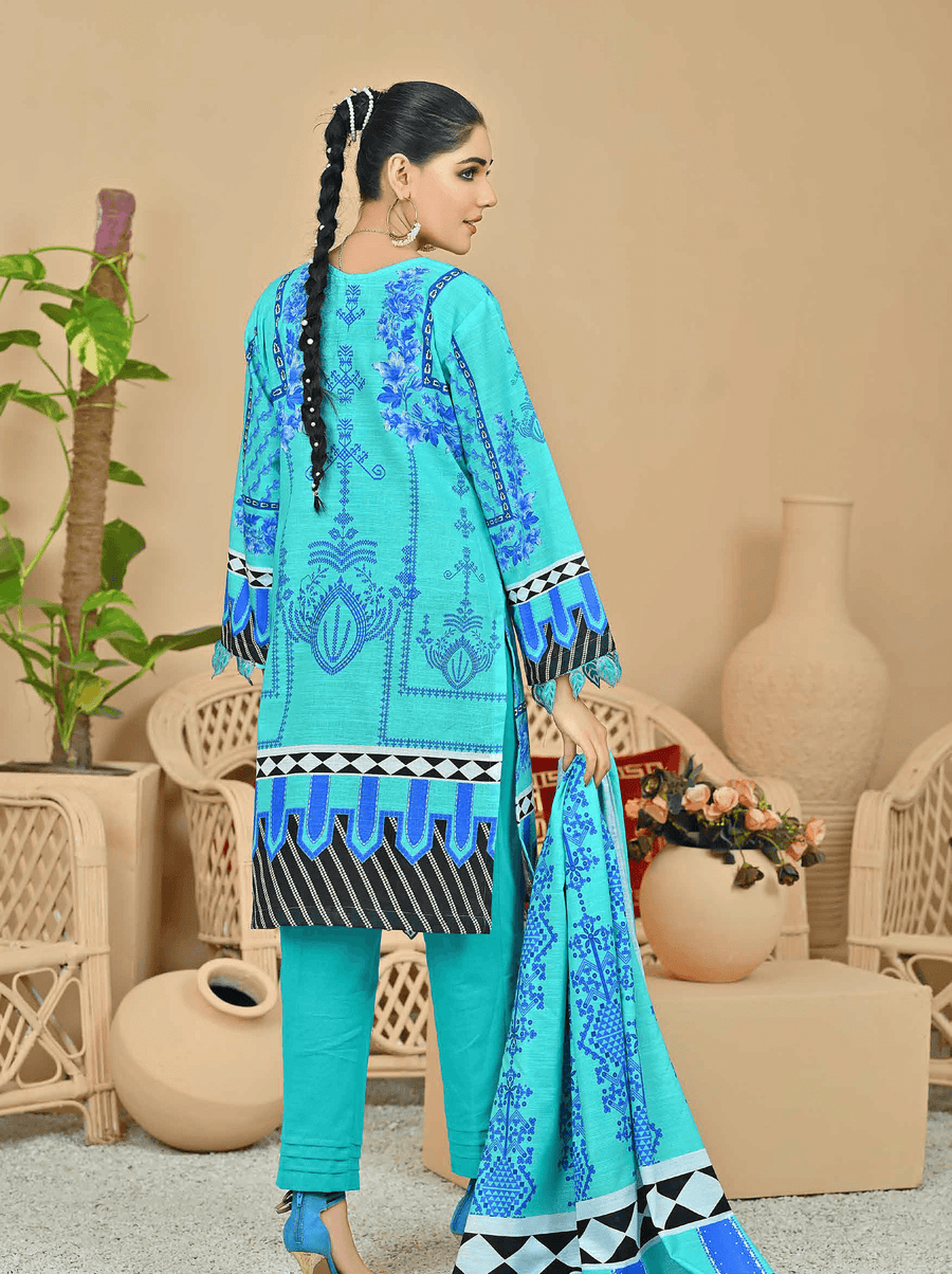 Fiza Noor Zarminay Digital Printed Khaddar Unstitched 3Pc Suit D-14