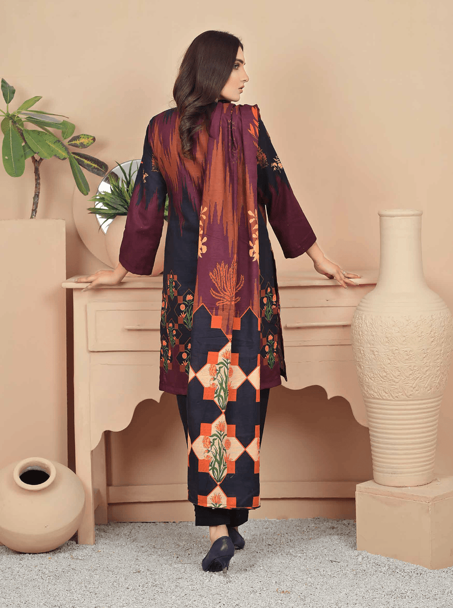 Fiza Noor Zarminay Digital Printed Khaddar Unstitched 3Pc Suit D-20