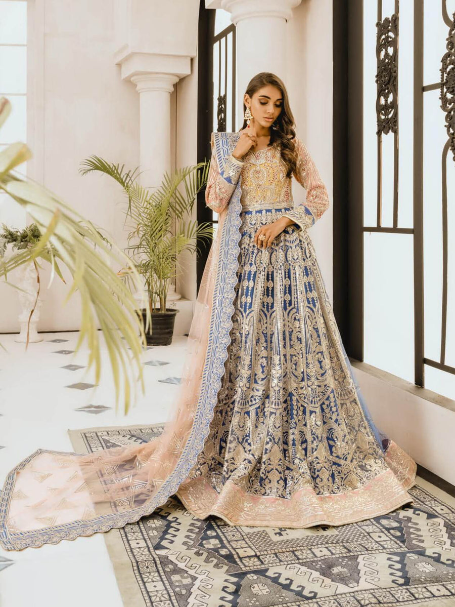 Maryum N Maria Freesia Premium Embroidered Chiffon 3Pc Suit FG-05 Yellow Dayl - FaisalFabrics.pk