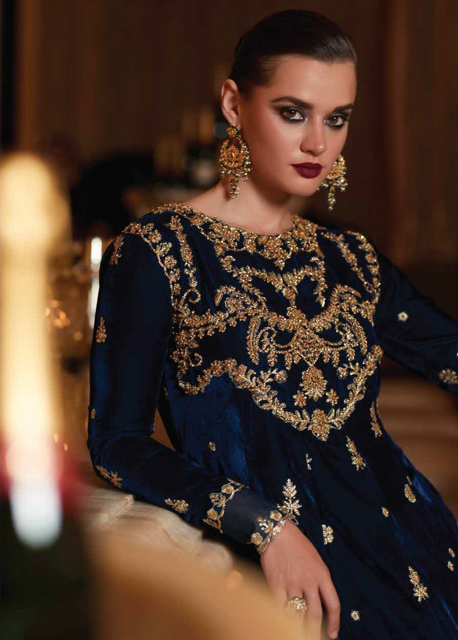 MUSHQ Destiny Luxury Velvet Unstitched 3Pc Suit MV22-04 FRENZY