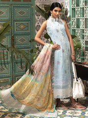 Farah Talib Aziz Embroidered Lawn Unstitched 3Piece FTA-13 Bia Sky