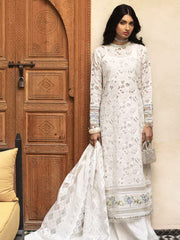 Farah Talib Aziz Embroidered Lawn Unstitched 3Piece FTA-06 Ourika Ivory