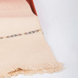 Dynasty Lux Herringbone Men's Blended Wool Shawl - Fawn
