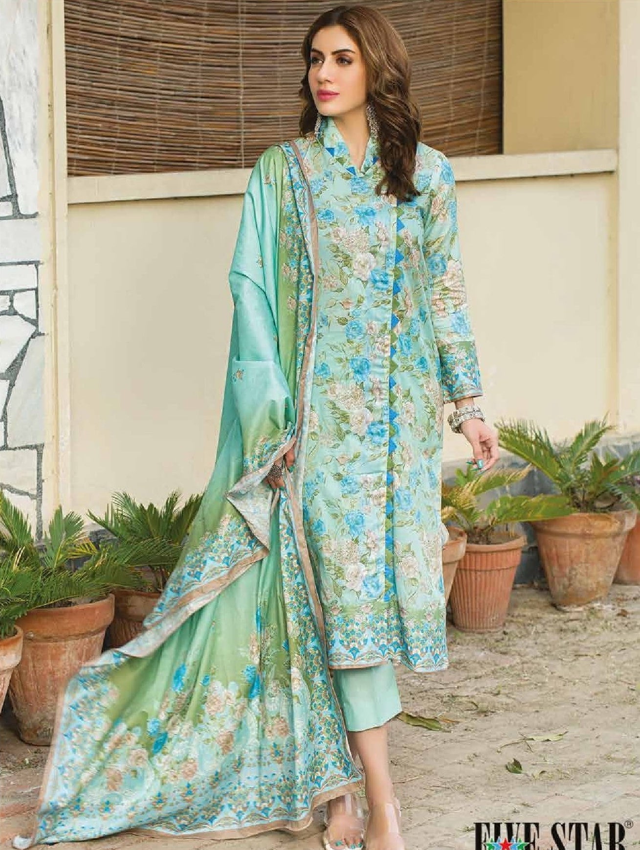 Five Star Classic Summer Unstitched Printed Lawn 3Pc D-1327-A Five Star Classic Summer Unstitched Printed Lawn 3Pc D-1327-A