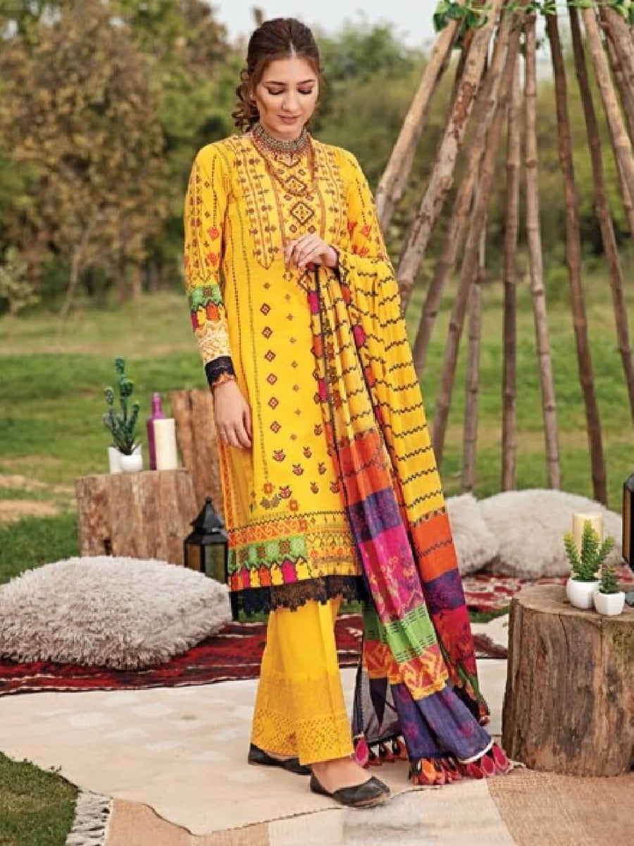 Florent Summer Vibes Lawn 2021 Unstitched 3 Piece Suit FL-17 - FaisalFabrics.pk