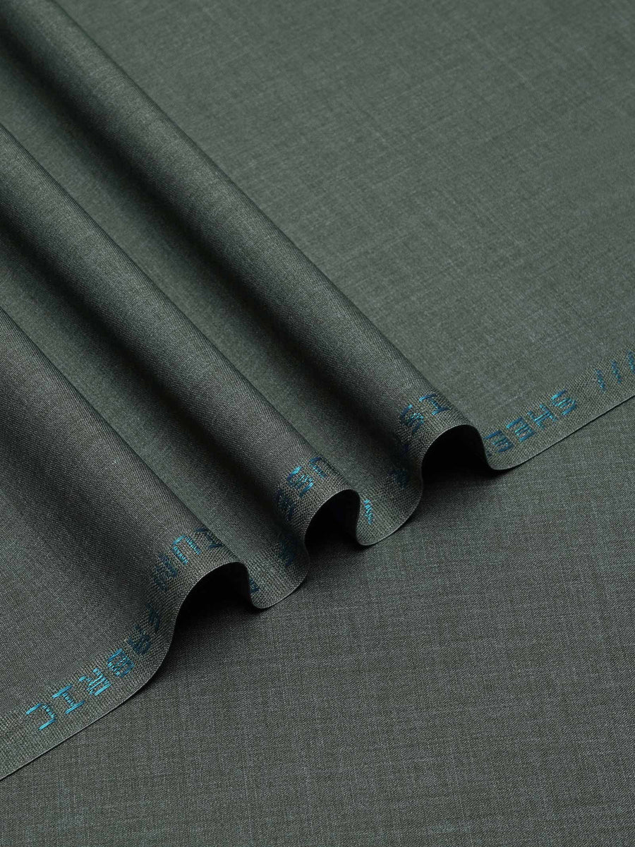 Sheen by Istor Men's Unstitched Blended Fabric for summer - Forest-Green