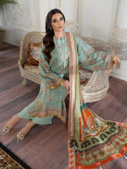 Maryum N Maria Freesia Luxury Lawn 3 Piece Embroidered Suit FL-01 - FaisalFabrics.pk