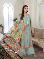 Maryum N Maria Freesia Luxury Lawn 3 Piece Embroidered Suit FL-01 - FaisalFabrics.pk