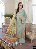 Maryum N Maria Freesia Luxury Lawn 3 Piece Embroidered Suit FL-01