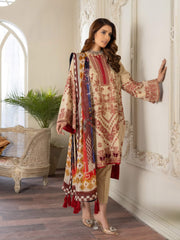 Maryum N Maria Freesia Luxury Lawn 3 Piece Embroidered Suit FL-08 - FaisalFabrics.pk