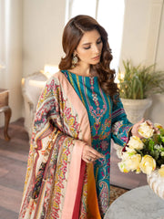 Maryum N Maria Freesia Luxury Lawn 3 Piece Embroidered Suit FL-07 - FaisalFabrics.pk