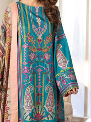 Maryum N Maria Freesia Luxury Lawn 3 Piece Embroidered Suit FL-07 - FaisalFabrics.pk