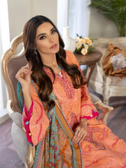 Maryum N Maria Freesia Luxury Lawn 3 Piece Embroidered Suit FL-05 - FaisalFabrics.pk
