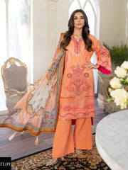 Maryum N Maria Freesia Luxury Lawn 3 Piece Embroidered Suit FL-05 - FaisalFabrics.pk