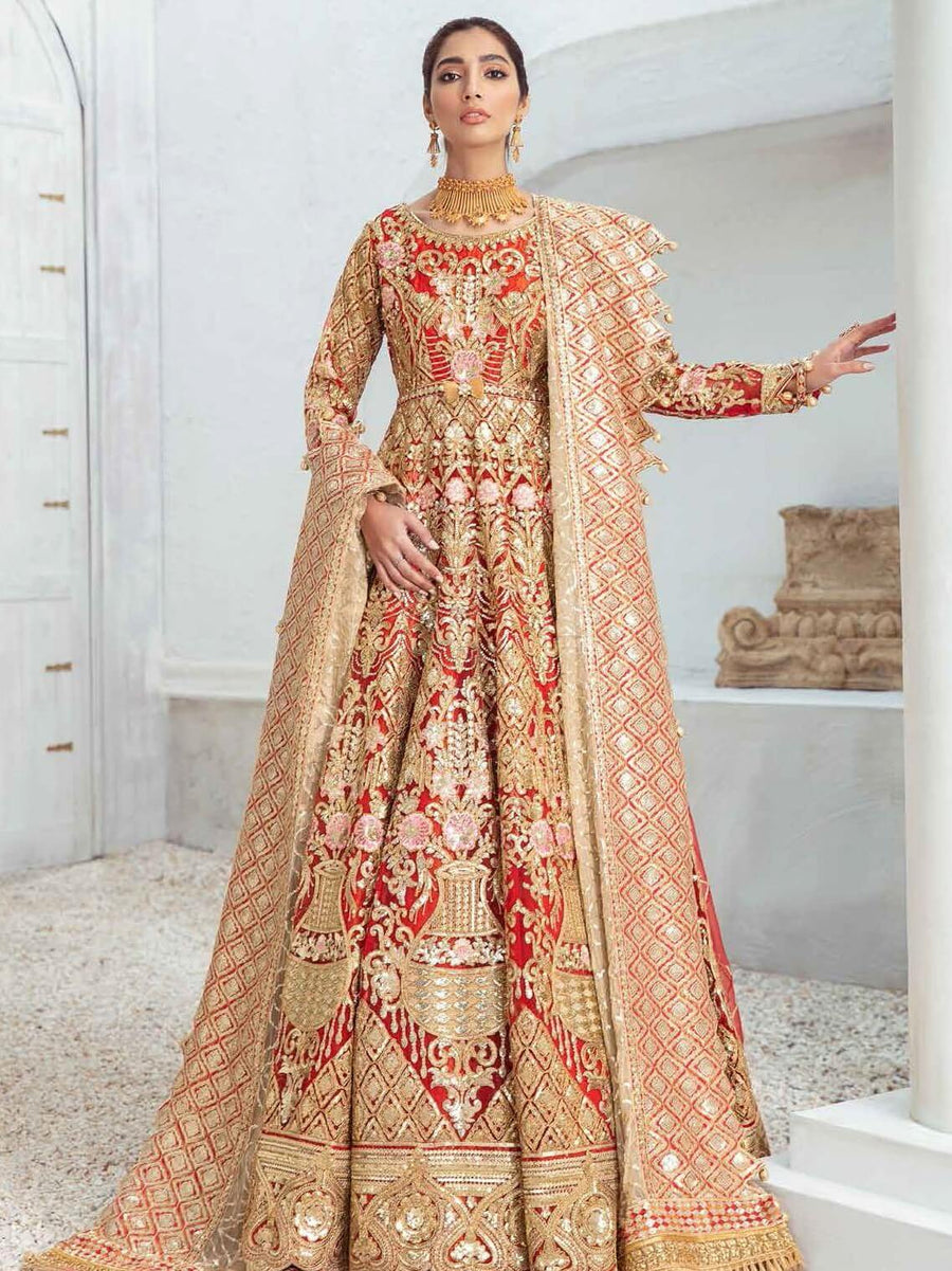 Maryum N Maria Freesia Wedding Organza 3pc Suit F-02 Loving Touch - FaisalFabrics.pk