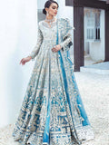 Maryum N Maria Freesia Wedding Organza 3pc Suit F-03 Ocean Drift - FaisalFabrics.pk