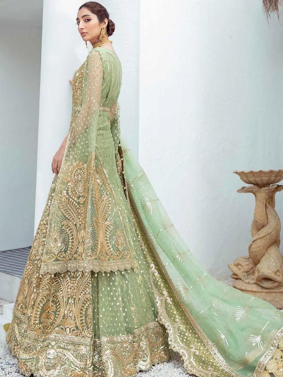 Maryum N Maria Freesia Wedding Organza 3pc Suit F-05 High Spirits - FaisalFabrics.pk