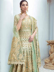 Maryum N Maria Freesia Wedding Organza 3pc Suit F-05 High Spirits - FaisalFabrics.pk