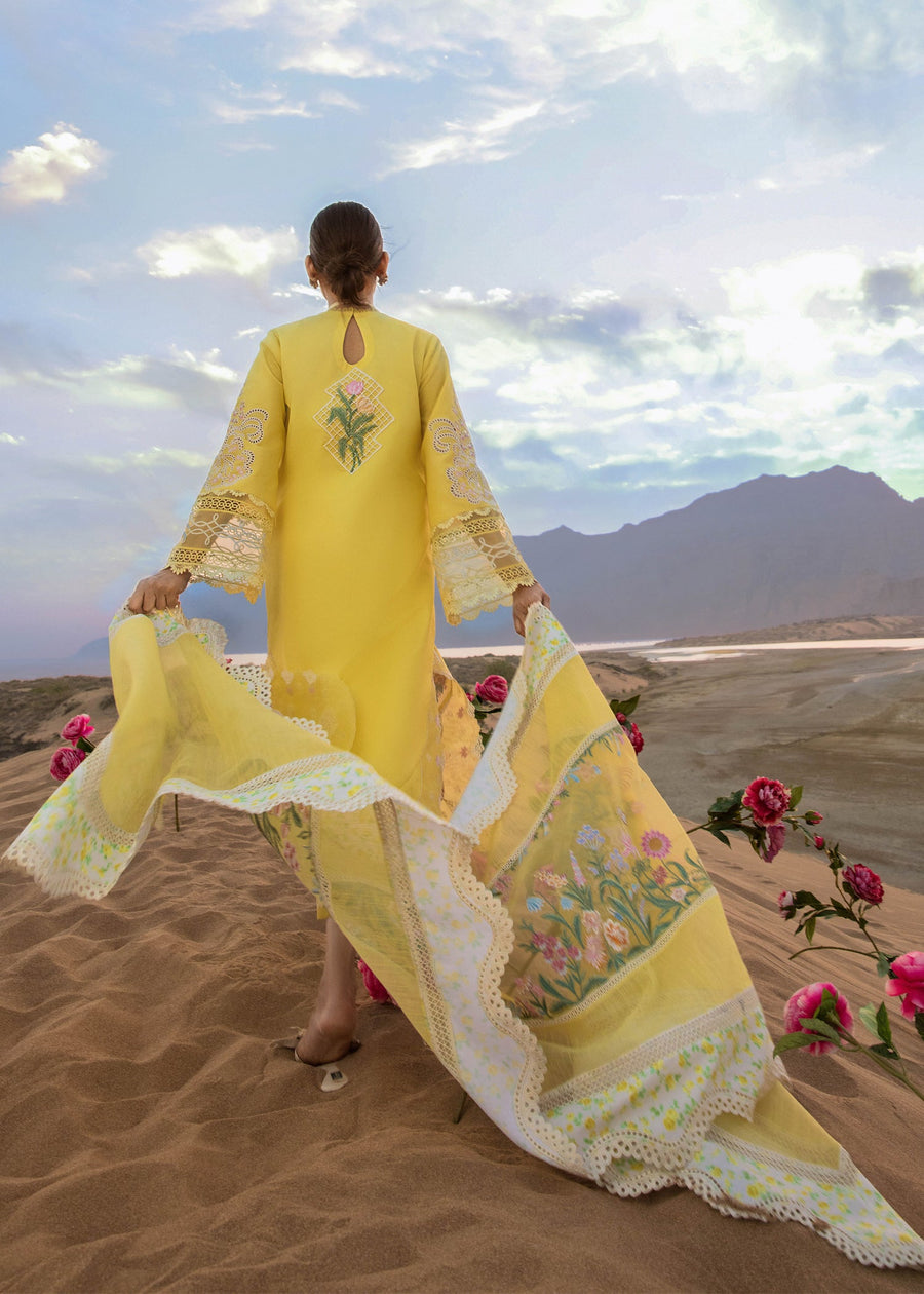 Crimson Embroidered Luxury Lawn Unstitched 3Pc Suit - French Summer (A)