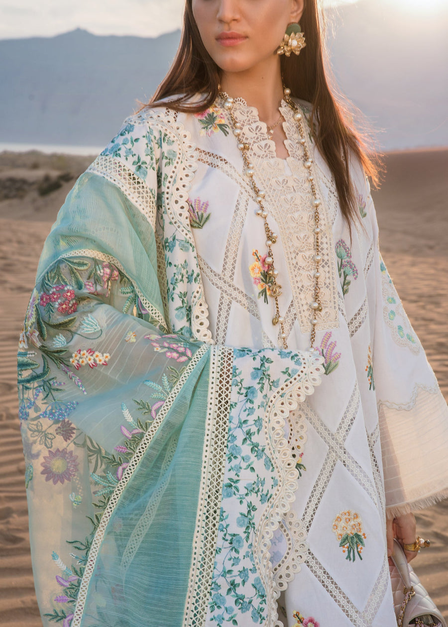Crimson Embroidered Luxury Lawn Unstitched 3Pc Suit - French Summer (B)