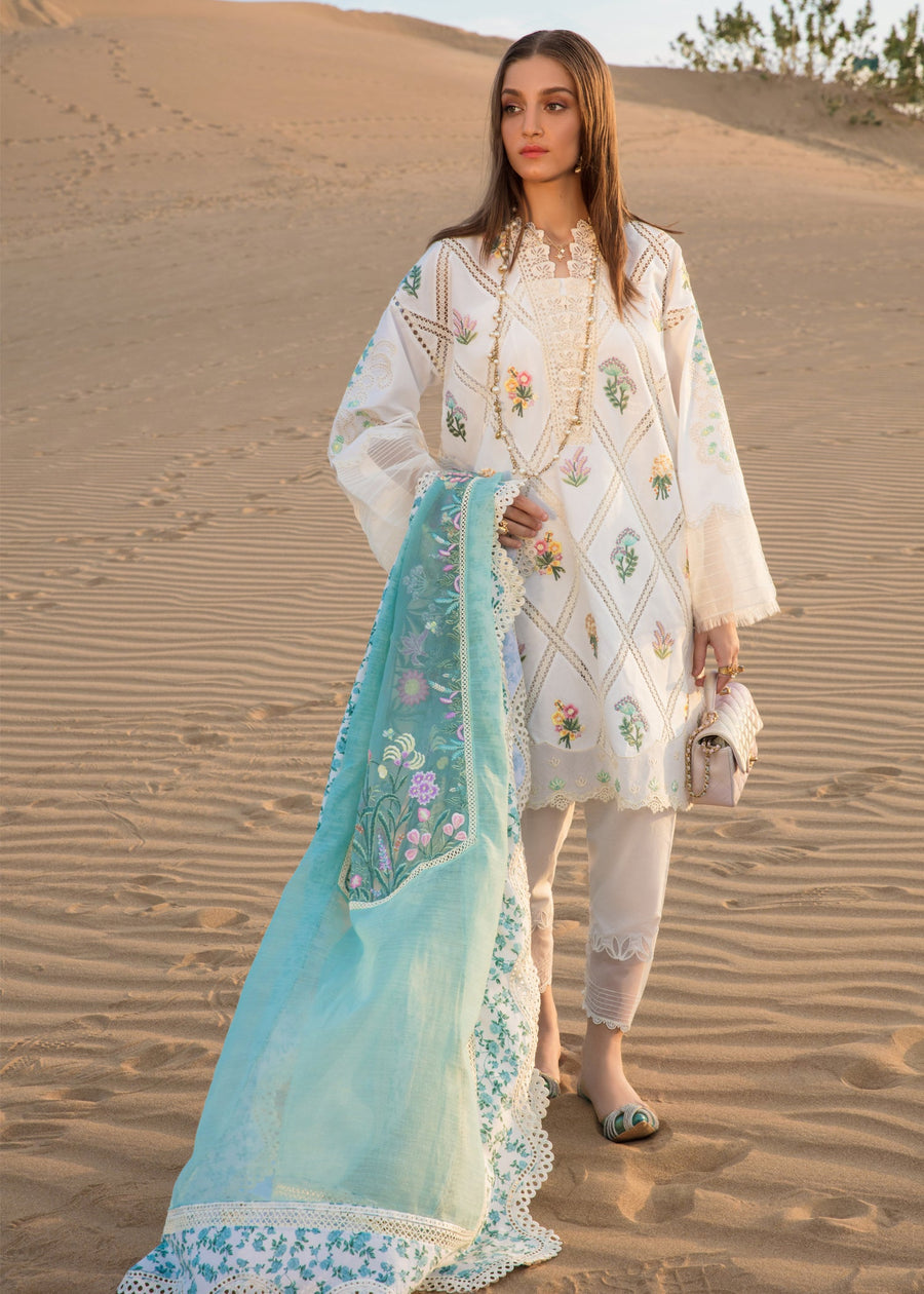 Crimson Embroidered Luxury Lawn Unstitched 3Pc Suit - French Summer (B)