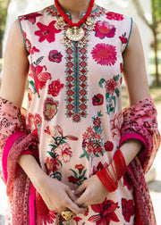 Hussain Rehar Mausam Eid Lawn Unstitched Embroidered 3Pc Suit - GAELIC